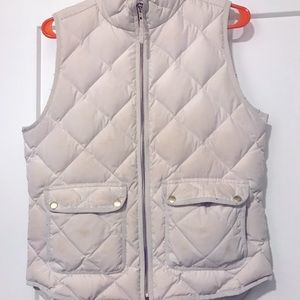 Jcrew Quilted Vest - Cream